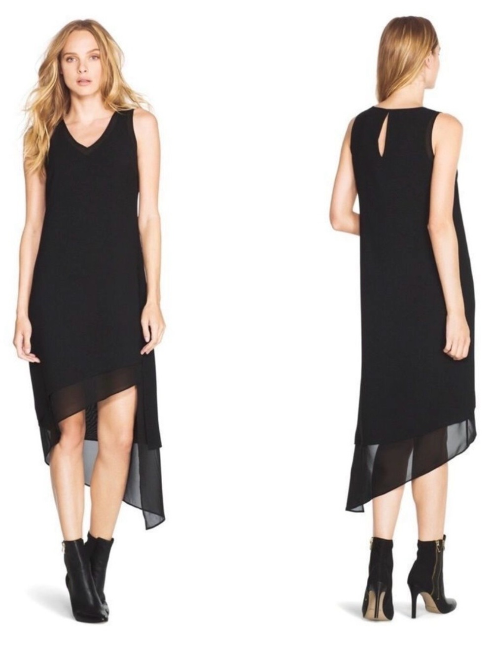 White House Black Market Asymmetrical Dress Size - 8 Y2K Whimsigoth Vamp Witchy